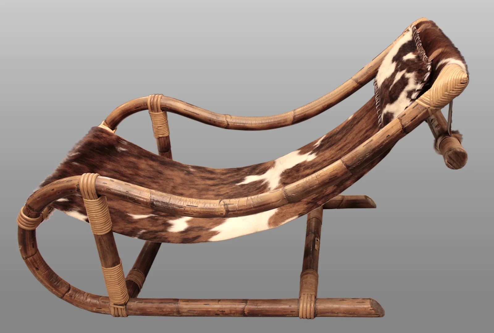 Transat et tabouret-repose-pieds, Audoux-Minnet France 1950-03