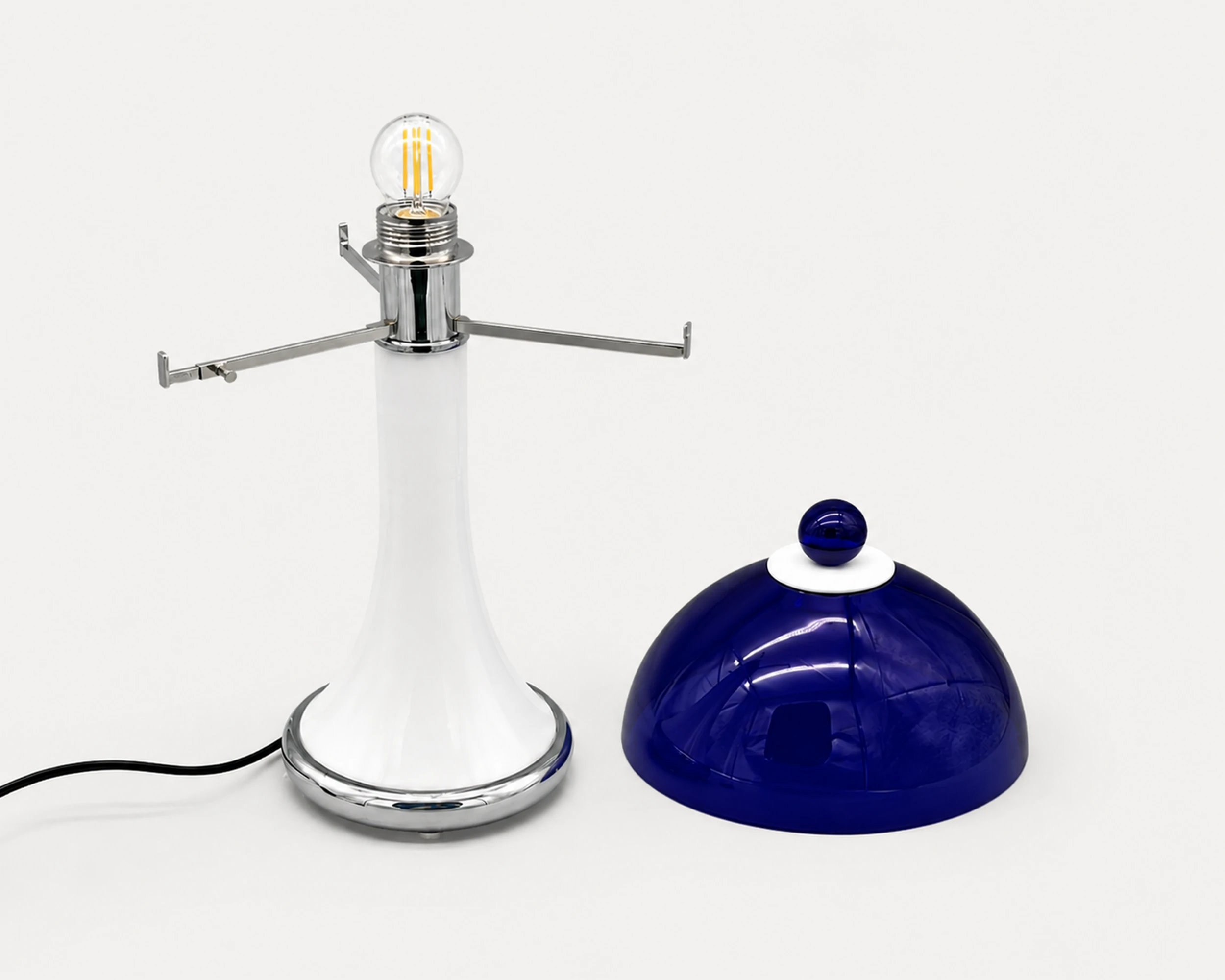 LAMPE VERRE BLEU 3